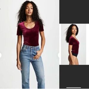 Commando Wine Maroon Velvet Bodysuit